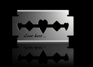 Love hurt concept,suitable for st. Valentine day clipart