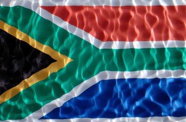 su ile güzel daireler ve dalgaların altında Güney Afrika bayrağı