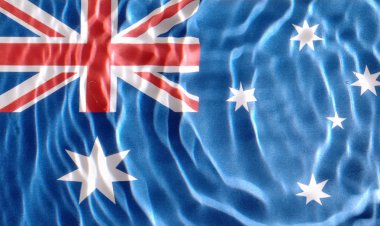 Australian flag under water clipart