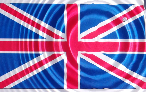 Brittiska flaggan under vatten — Stockfoto