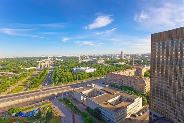 Die Obere Ansicht Auf Vdnh Allrussisches Ausstellungszentrum Moskau Russland — Stockfoto