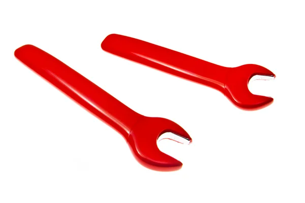 Two Red Adjustable Spanner — Stock Photo, Image