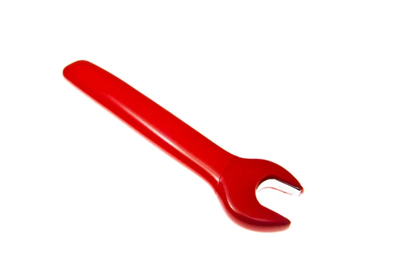 Red adjustable spanner — Stock Photo, Image