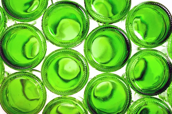 Bottoms of empty glass bottles Royalty Free Stock Photos