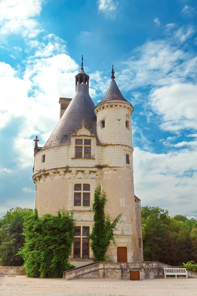 Castillo de un valle del río Loira. En Francia. Castillo de Chenonceau — Foto de Stock