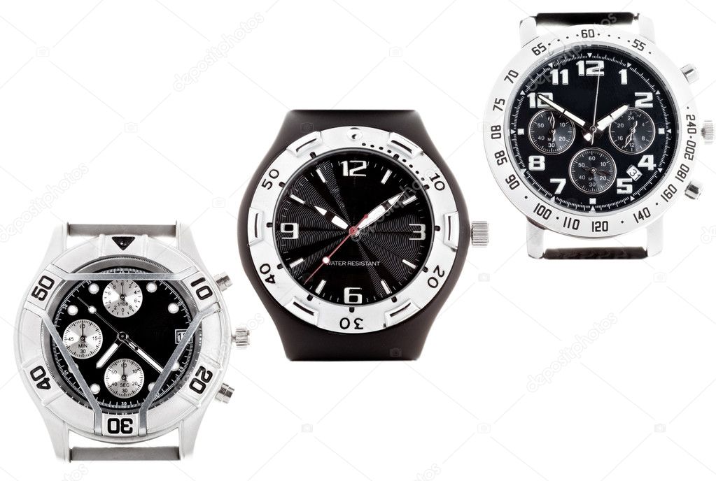 Wrist watches with several dials