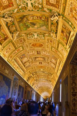 İtalya. Roma. Vatikan Müzeleri - Galerisi Coğrafi haritalar