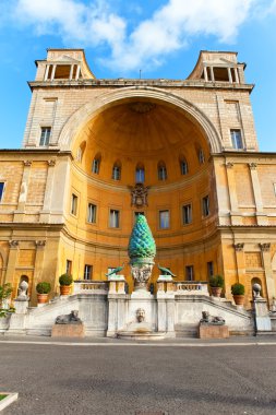 Italy. Rome. Vatican. Fontana della Pigna (Pine Cone Fountain) from the 1st clipart