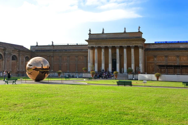 stock image Court yard in Vatican. Sculpture the globe in court yard Rome, Italy