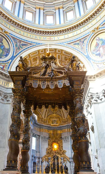 Italie Rome Vatican Basilique Saint Pierre Vue Intérieure — Photo
