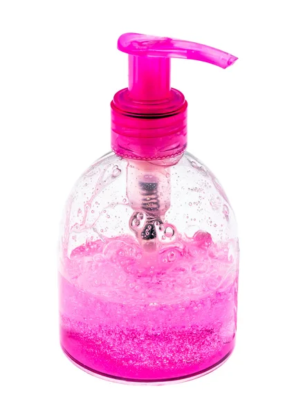 Розовые бутылки для косметики — стоковое фото