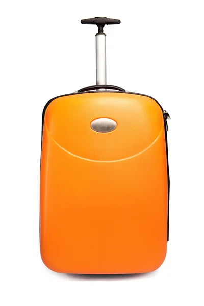 Narancssárga bőröndöm utazás — Stock Fotó