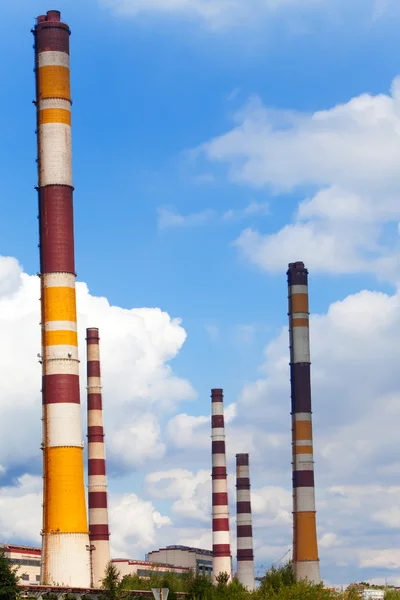 Thermal power station pipes — Stock Photo, Image