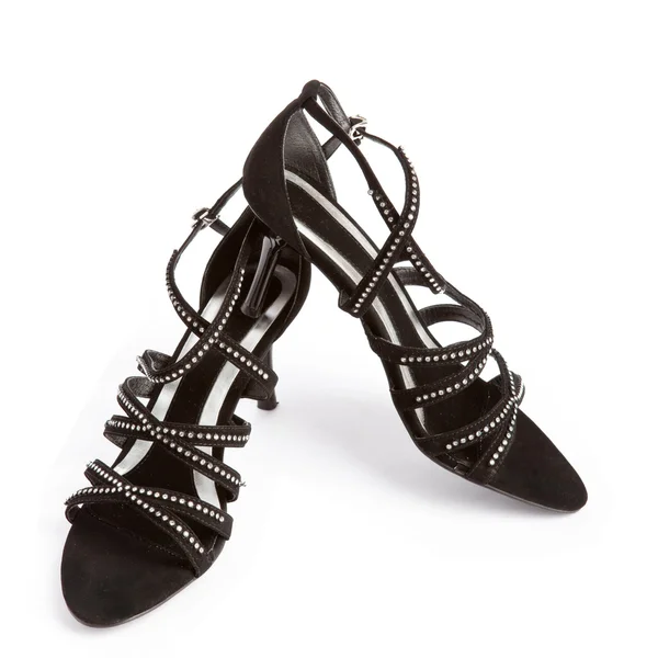 Γυναικεία μοντέρνα νέα παπούτσια μαύρο χρώμα — Φωτογραφία Αρχείου