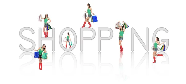 Shopping Vrouw — Stockfoto