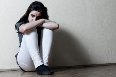 Depressed teenage girl