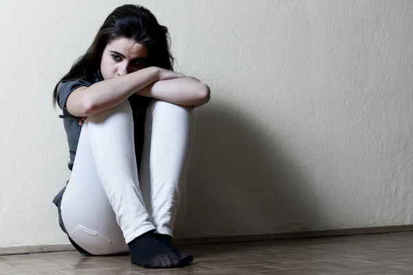 Deprimida adolescente — Foto de Stock
