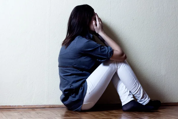 Depressziós tizenéves lány — Stock Fotó