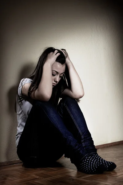 Adolescente deprimido — Fotografia de Stock