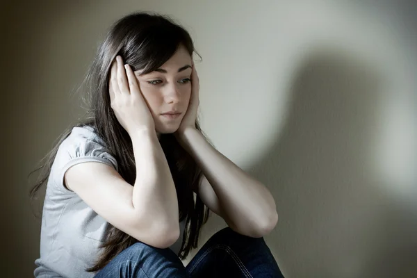 Depresji nastolatka — Zdjęcie stockowe