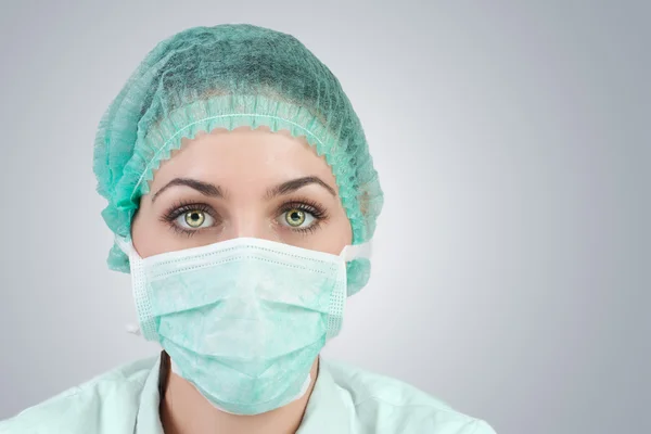 stock image Portrait of female a medical professional surgeon.
