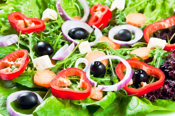 Healthy Fresh Salad Setting Table — Stock Photo, Image