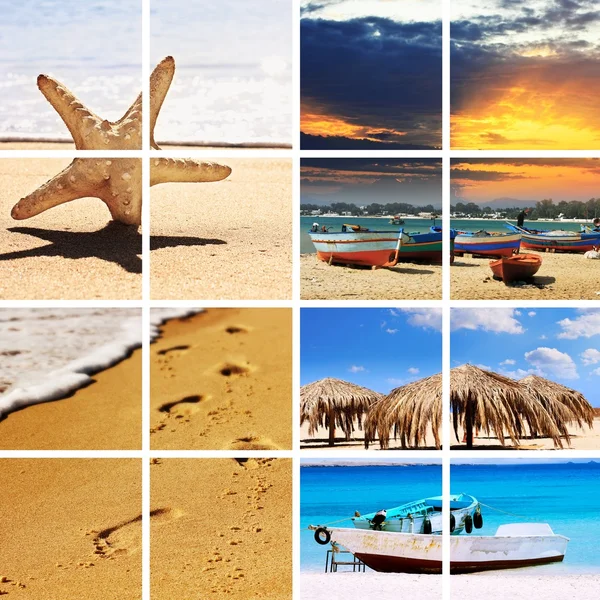 Collage di viaggio estivo — Foto Stock