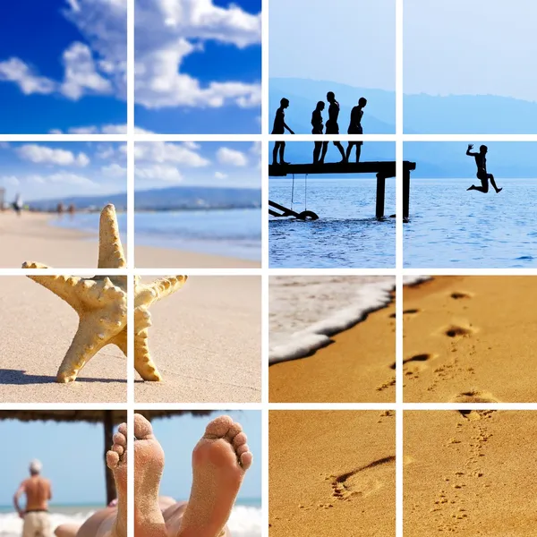 Collage di viaggio estivo — Foto Stock