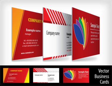 Set of business cards clipart