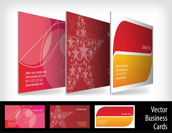 Set of business cards Stock Illustration