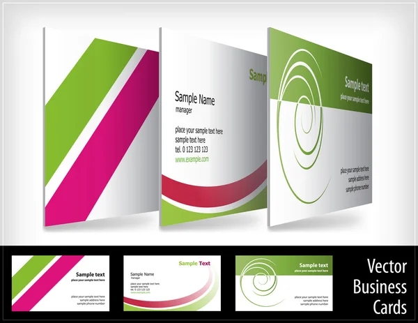 Set of business cards Vector Graphics