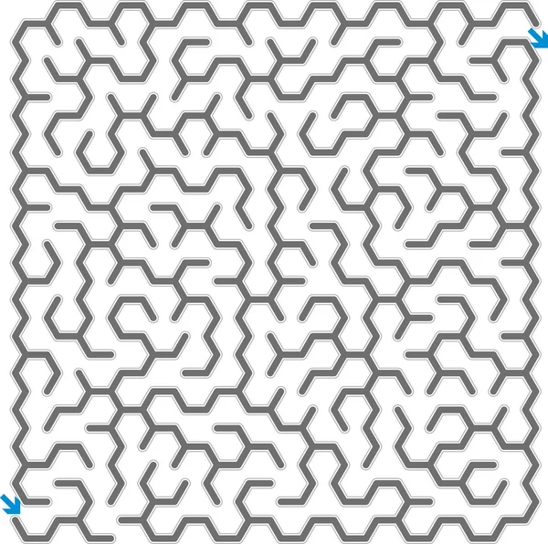 Labyrinthe gris — Image vectorielle
