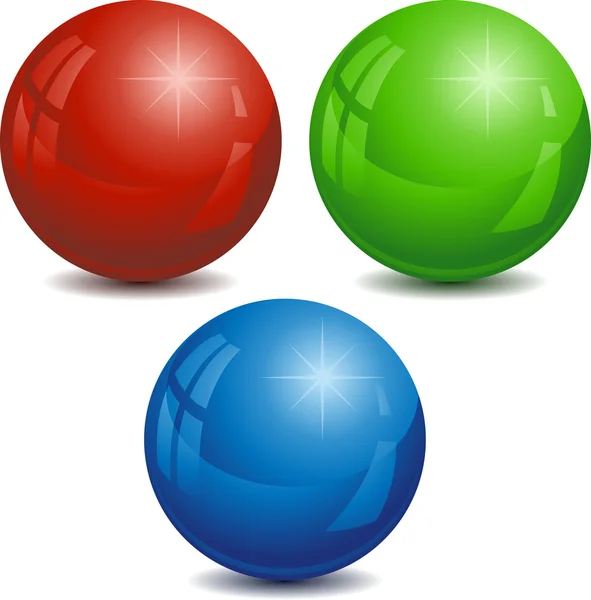 Ensemble de perles de couleur — Image vectorielle
