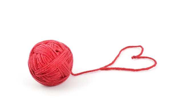 Thread ball with heart — Stock Photo, Image