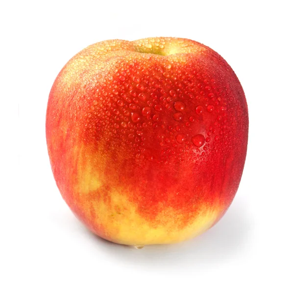 Червоне Яблуко Ізольоване Білому — стокове фото