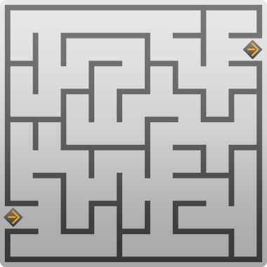 Small gray labyrinth clipart