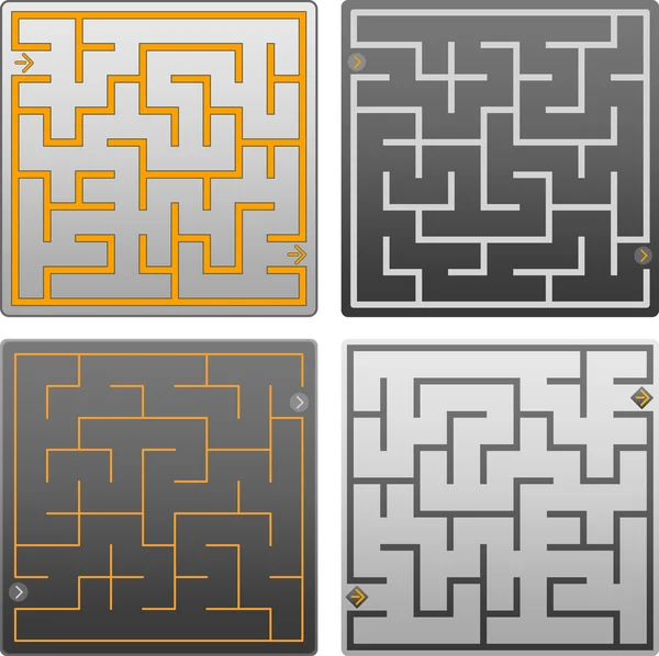 Small gray labyrinth — Stock Vector