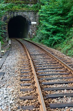 Railway track and tunnel clipart
