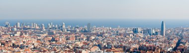 Barcelona skyline panorama clipart