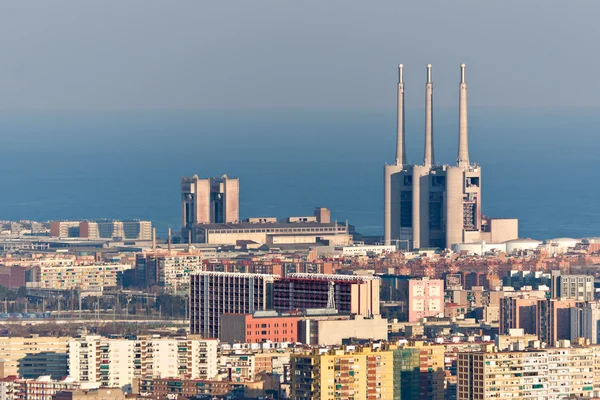 Теплоэлектростанция Барселоне — стоковое фото