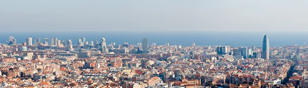 바르셀로나 스카이 라인의 파노라마 — 스톡 사진
