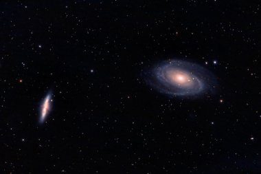 M81 and M82 galaxies in Ursa Major clipart