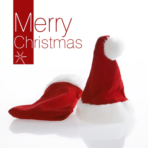 Santa claus red hat on white background. — Stock Photo, Image