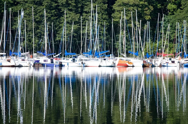 Stock image Boats in a harbor