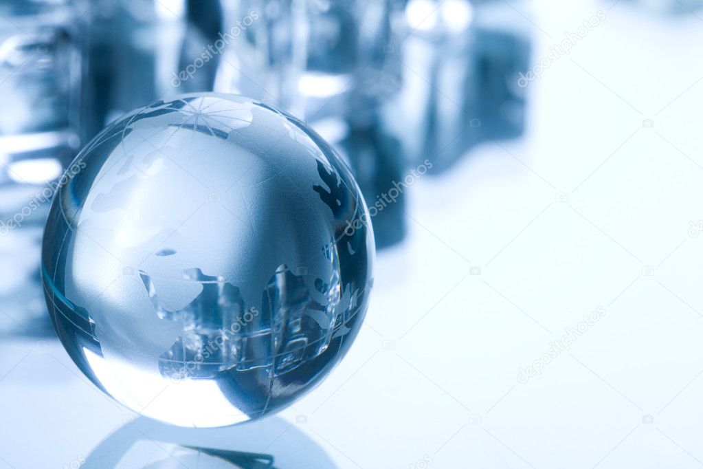 Globe made of glass