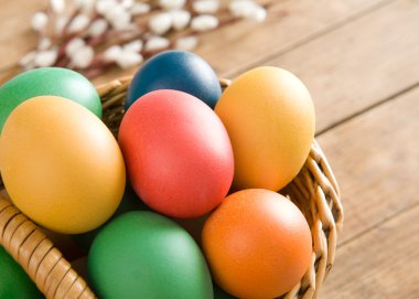 Colorful easter eggs clipart