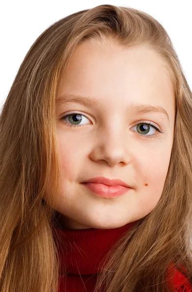 Retrato de close-up de uma menina bonita — Fotografia de Stock