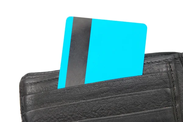 Kreditkort Plånbok Isolerad Vit — Stockfoto