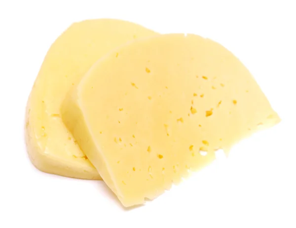 Stück Käse Isoliert Auf Weiß — Stockfoto