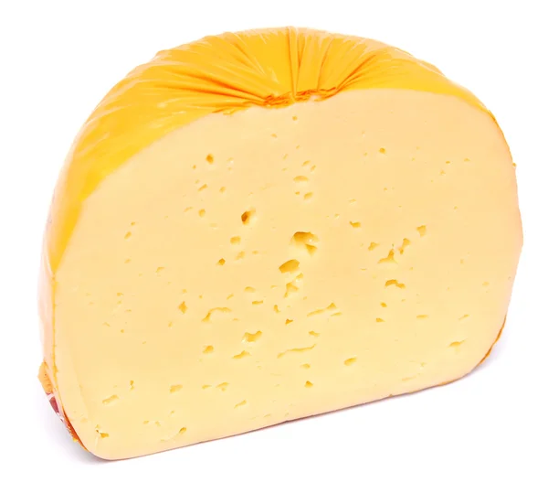 Piece Cheese Isolated White — Stock Photo, Image